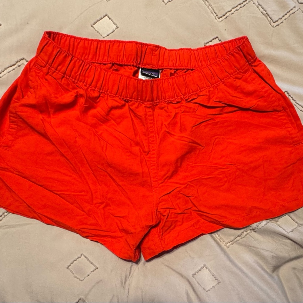 Patagonia Red Athletic Shorts Lightweight Elastic Waist